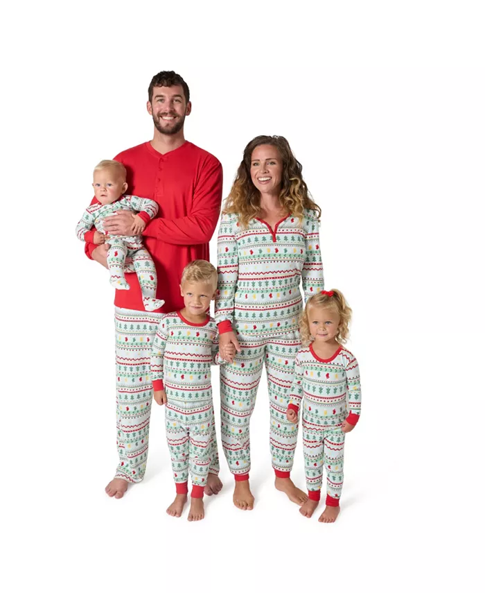 Пижама для девочек Holiday Family, нейтральная, комплект из двух предметов Gerber, белый — фото 3