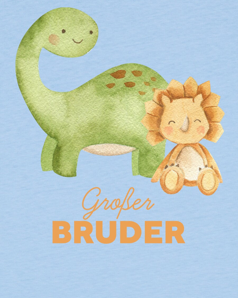 Рубашка watabout.kids Dinosaurier 06 Großer Bruder, светло-голубой — фото 4