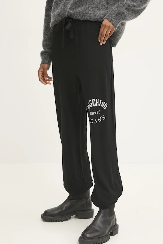 

Шерстяные спортивные брюки Moschino Jeans, черный