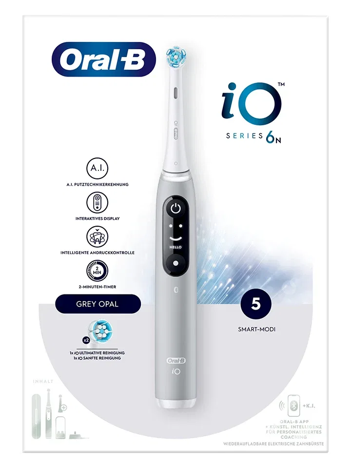 Электрическая зубная щетка Oral-B iO Series 6 светло-серый — фото 3
