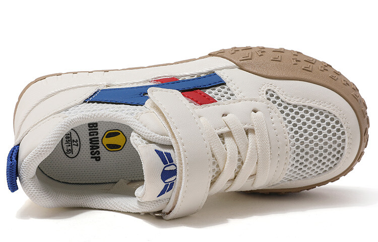 Кроссовки BIG WASP Kids Skateboarding Shoes Kids Low-top, бежевый/синий — фото 3