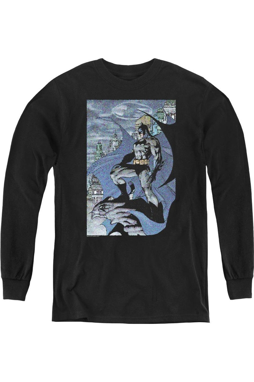 

Футболка с длинным рукавом Batman Seurbat для детей Gildan, черный