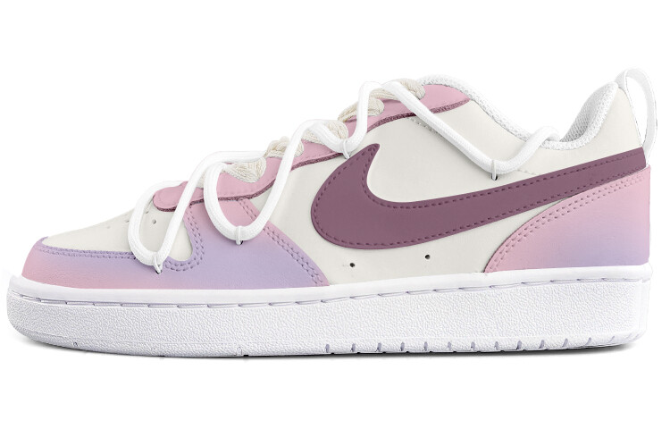 

Кроссовки Nike Court Borough Skateboard Shoes Women's Low-Top White, Розовый, Кроссовки Nike Court Borough Skateboard Shoes Women's Low-Top White