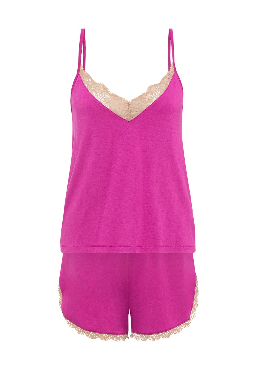 

Стандартный короткий пижамный комплект LASCANA, цвет Magenta