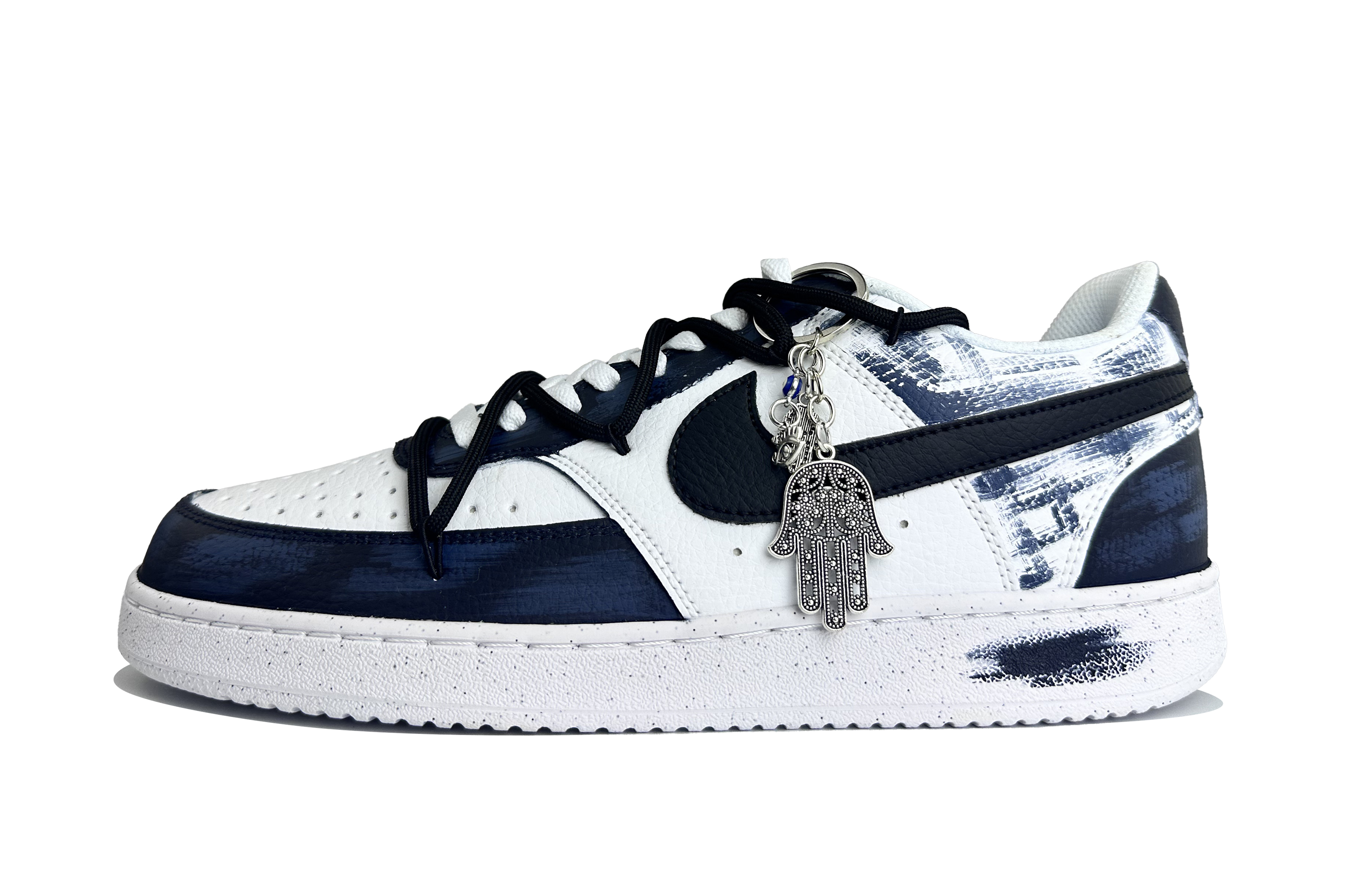 

Nike Кроссовки Court Vision 1 Dark Night Thorn с низким верхом, устойчивые к истиранию, мужские, темно-синие