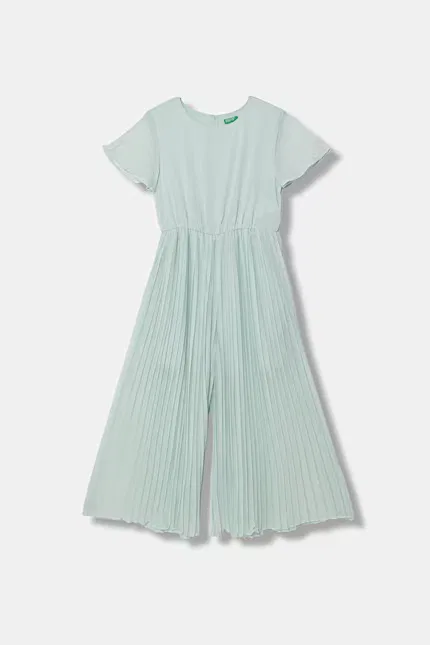 Комбинезон детский с плиссе United Colors of Benetton, зеленый