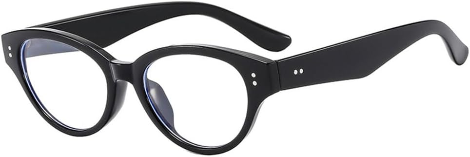 

Ретро-солнцезащитные очки «кошачий глаз» для женщин, модные заклепки, яркие цвета, мужские солнцезащитные очки в стиле панк, красочные очки с защитой от УФ-излучения UV400 TYUVIVO, Black