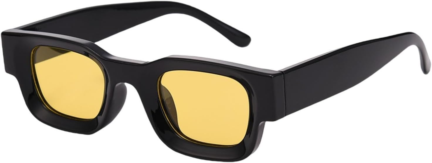 

Поляризованные солнцезащитные очки для женщин, модные ретро-очки, мужские классические винтажные черные панк-очки с защитой от УФ-излучения UV400 SZVVBKK, Yellow Polarized