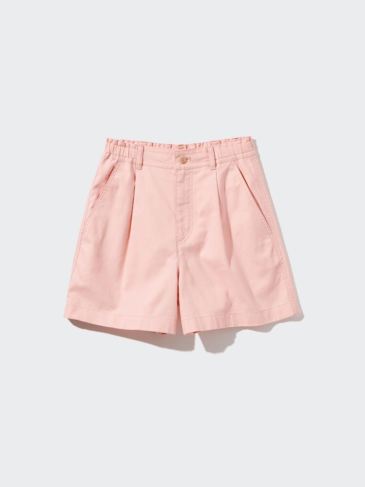 

Шорты из смеси льна и хлопка Uniqlo, цвет 10 розовый