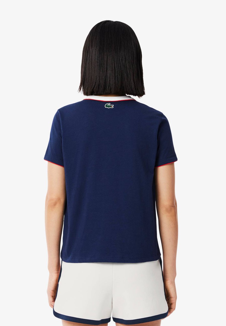 Шорты спортивные Lacoste Sport HERITAGE, теннисные, темно-синий с белым — фото 3