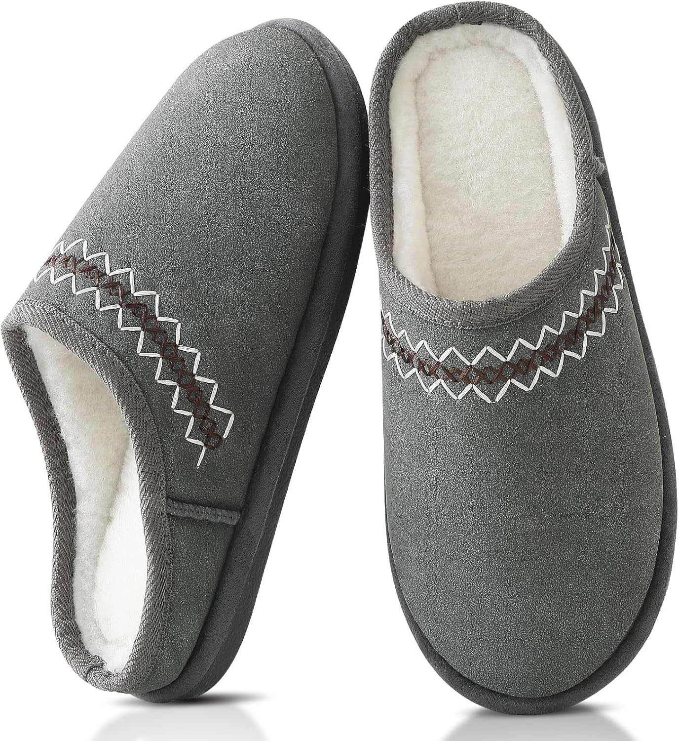 

Тапочки из пенной мемори-пены Parlovable для женщин и мужчин - замшевая обувь с пушистой подкладкой, теплые мюли для дома и улицы, короткие домашние ботинки на щиколотку, серый