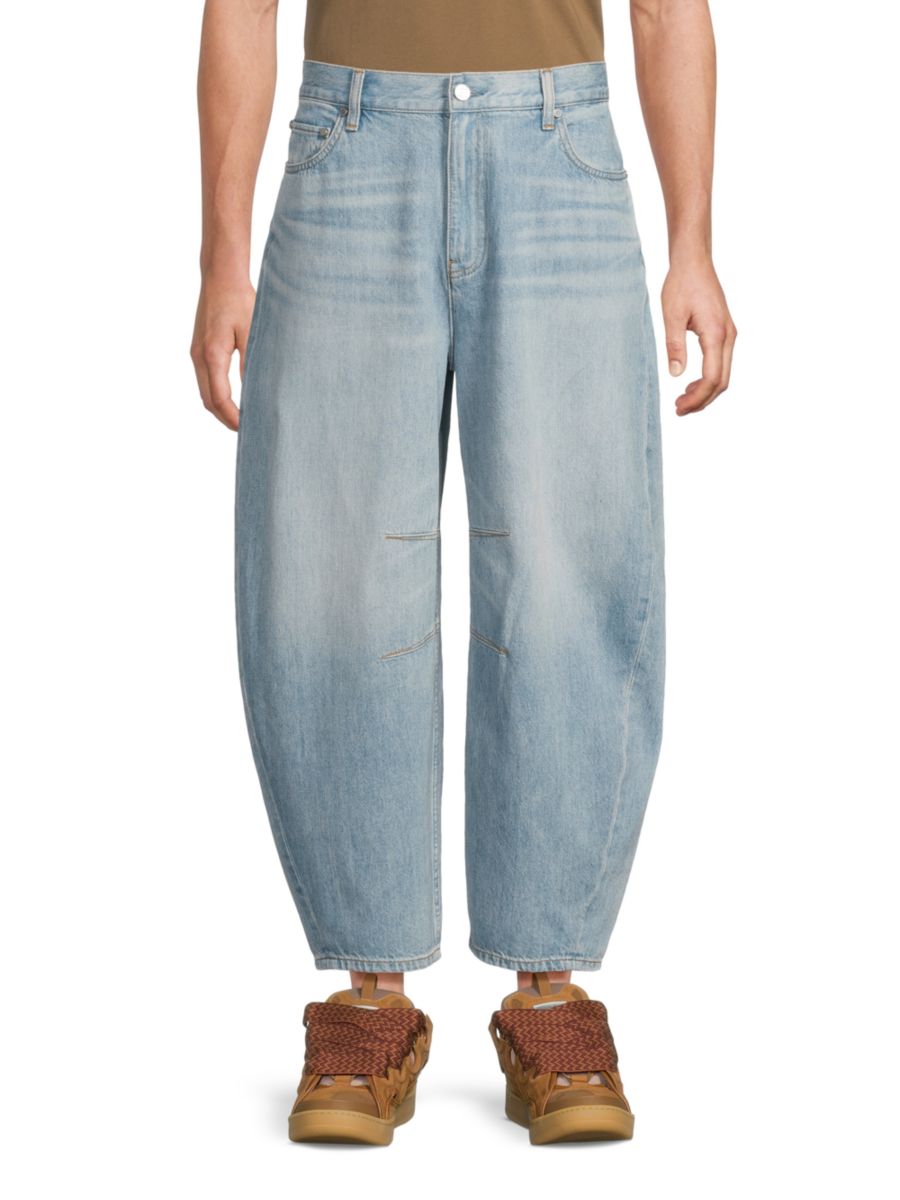 

Джинсы-коконы с завышенной талией Helmut Lang, цвет Light Indigo