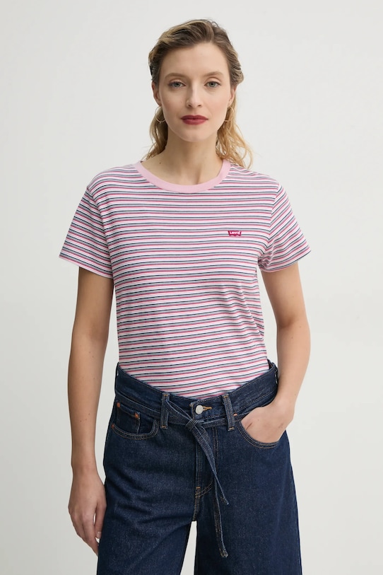 

Хлопковая футболка Levi'S, розовый
