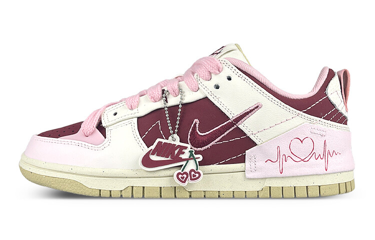 

Кроссовки Nike Dunk Skateboard Shoes Women's Low-Top White Pink/Red