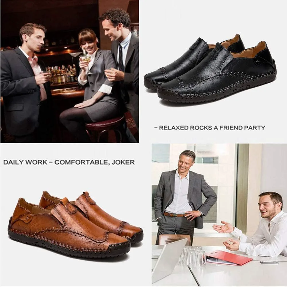 

Мужские повседневные кожаные лоферы, обувь для вождения и прогулок, слипоны, формальные оксфорды, классические пенни-мокасины, ручная строчка Asifn, желтый