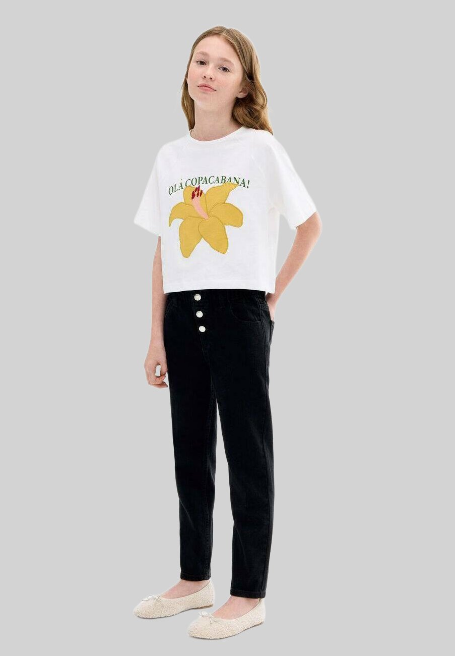 

Джинсы PAPERBAG Mango Kids, цвет Black Denim