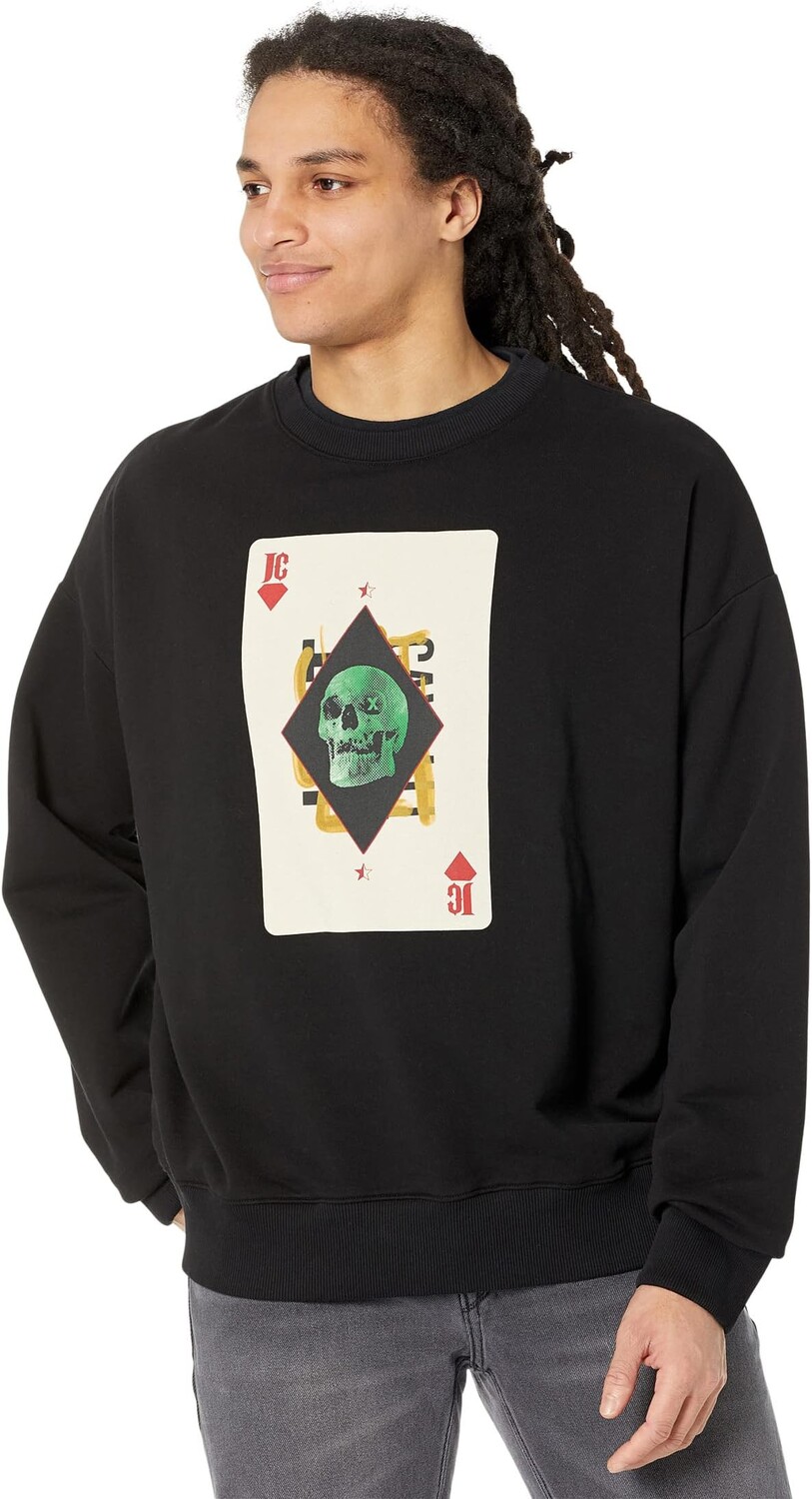 

Толстовка Just Cavalli Sweatshirt with Skull Card, черный