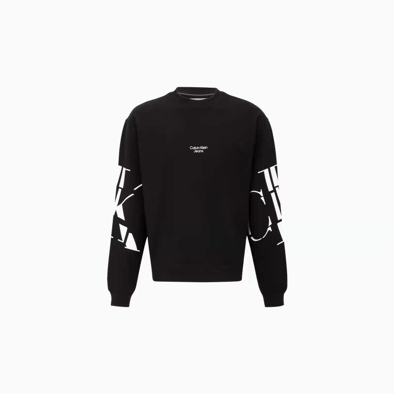 

Пуловер мужской Calvin Klein Jeans с буквенным принтом, черный