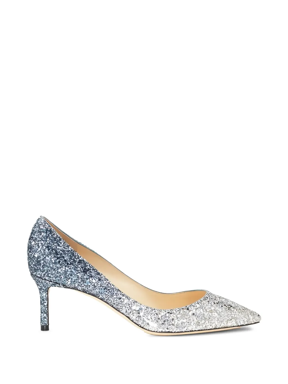 Туфли-лодочки Romy с блестками 60 мм JIMMY CHOO, серебряный — фото 2