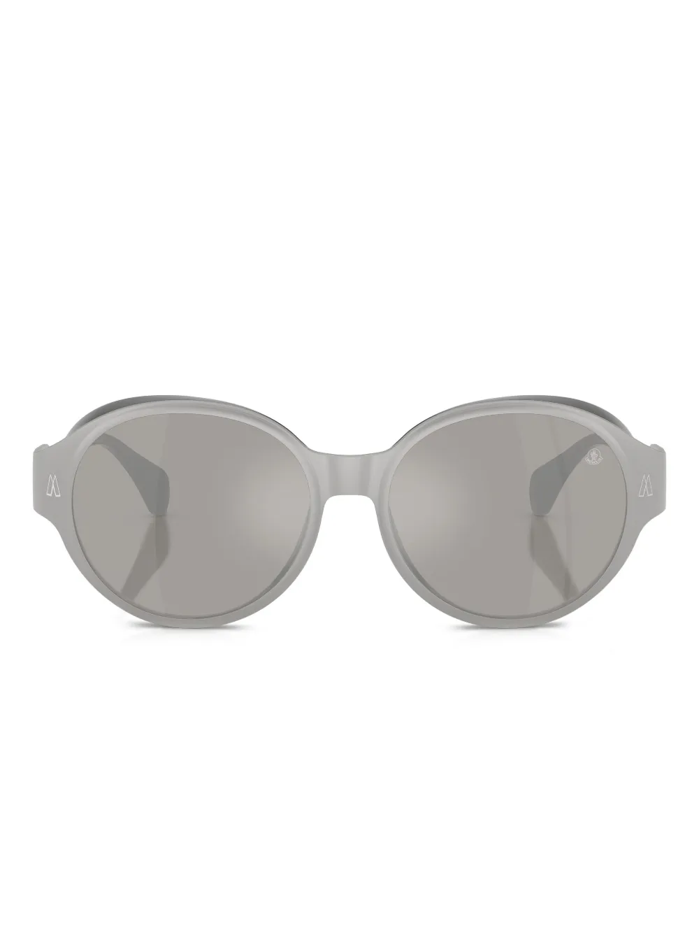 

Солнцезащитные очки в овальной оправе Moncler Eyewear, серебяный