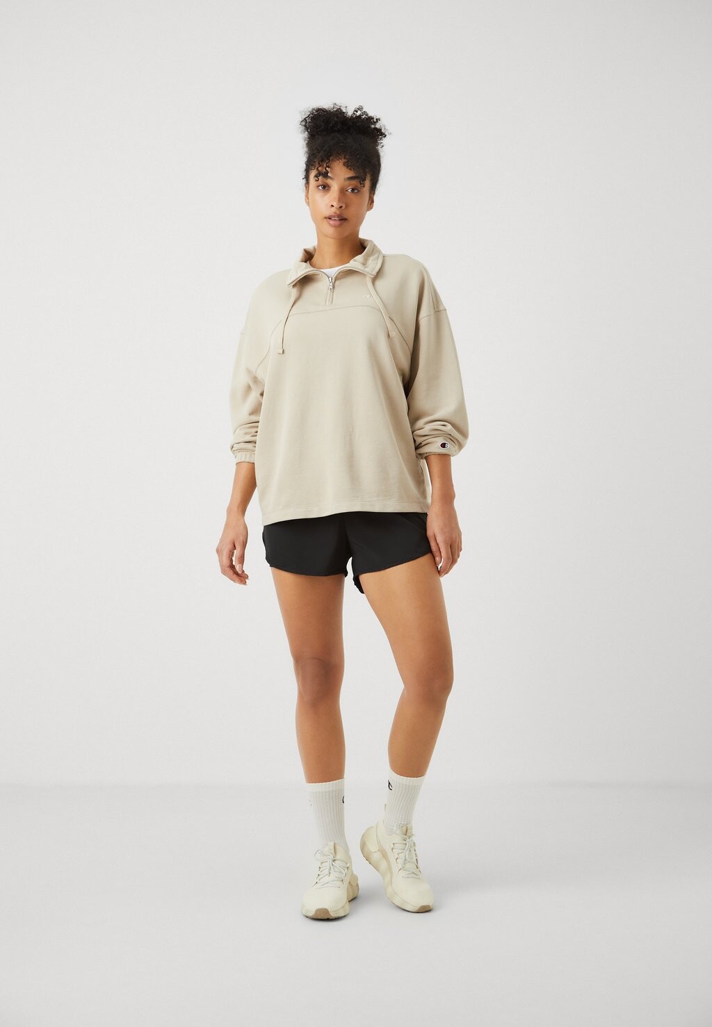 

Толстовка ICONS HALF ZIP SMALL C LOGO Champion, бежевый