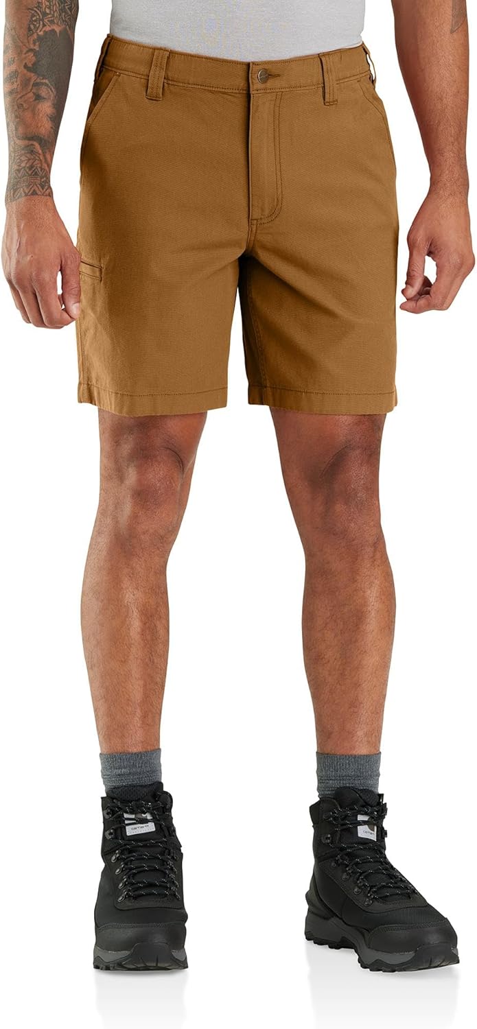 

Carhartt мужские рабочие шорты Rugged Flex Relaxed Fit 8in Canvas, Carhartt Brown