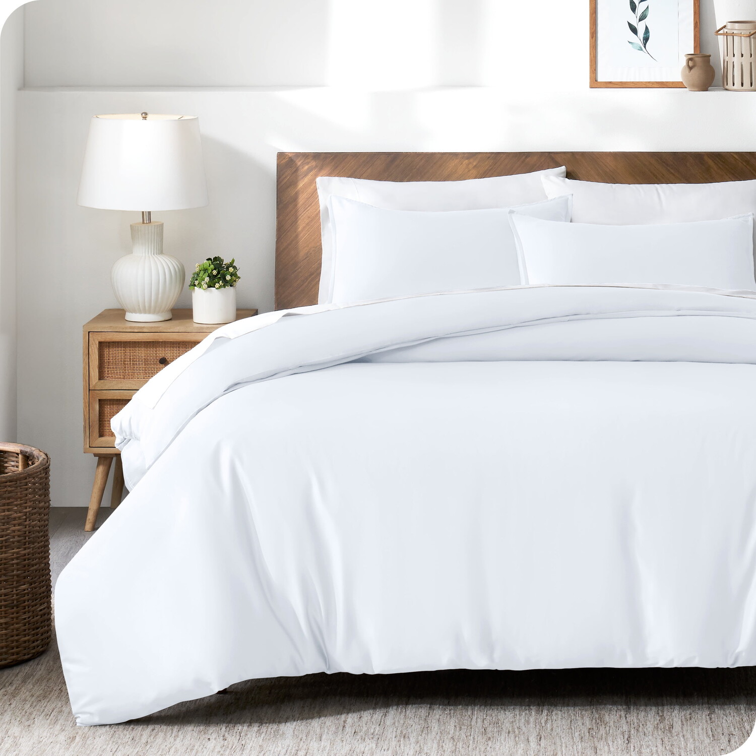 

Комплект постельного белья Bare Home Tencel King, белый