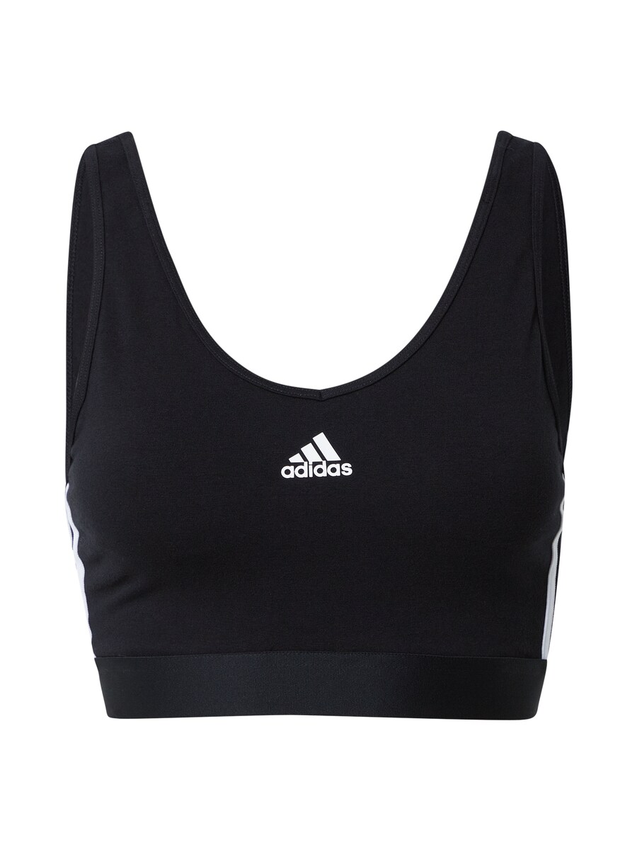

Спортивный бюстгальтер без косточек ADIDAS SPORTSWEAR Essentials 3-Stripes, черный