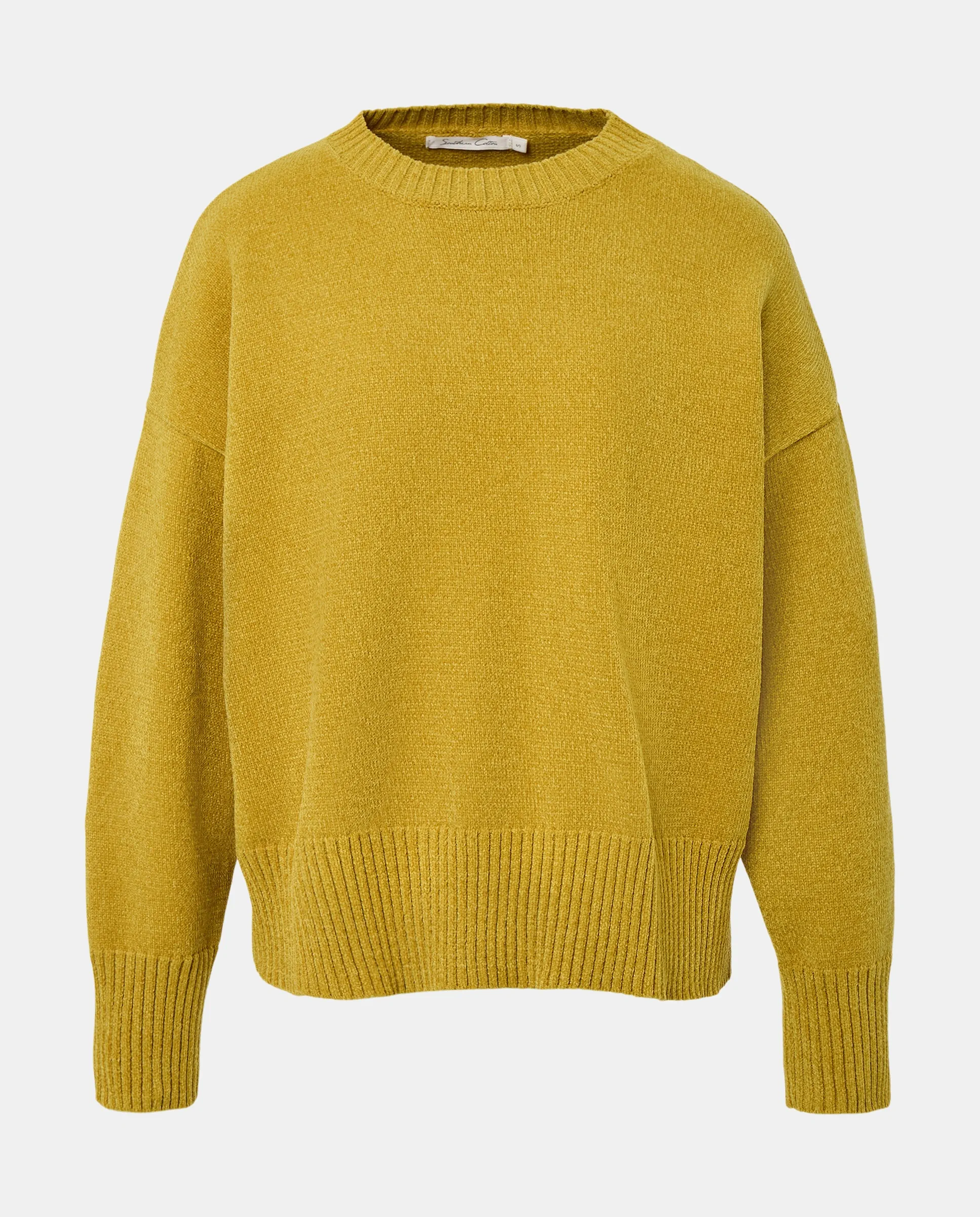 

Женский однотонный свитер из полиэстера Southern Cotton, горчичный