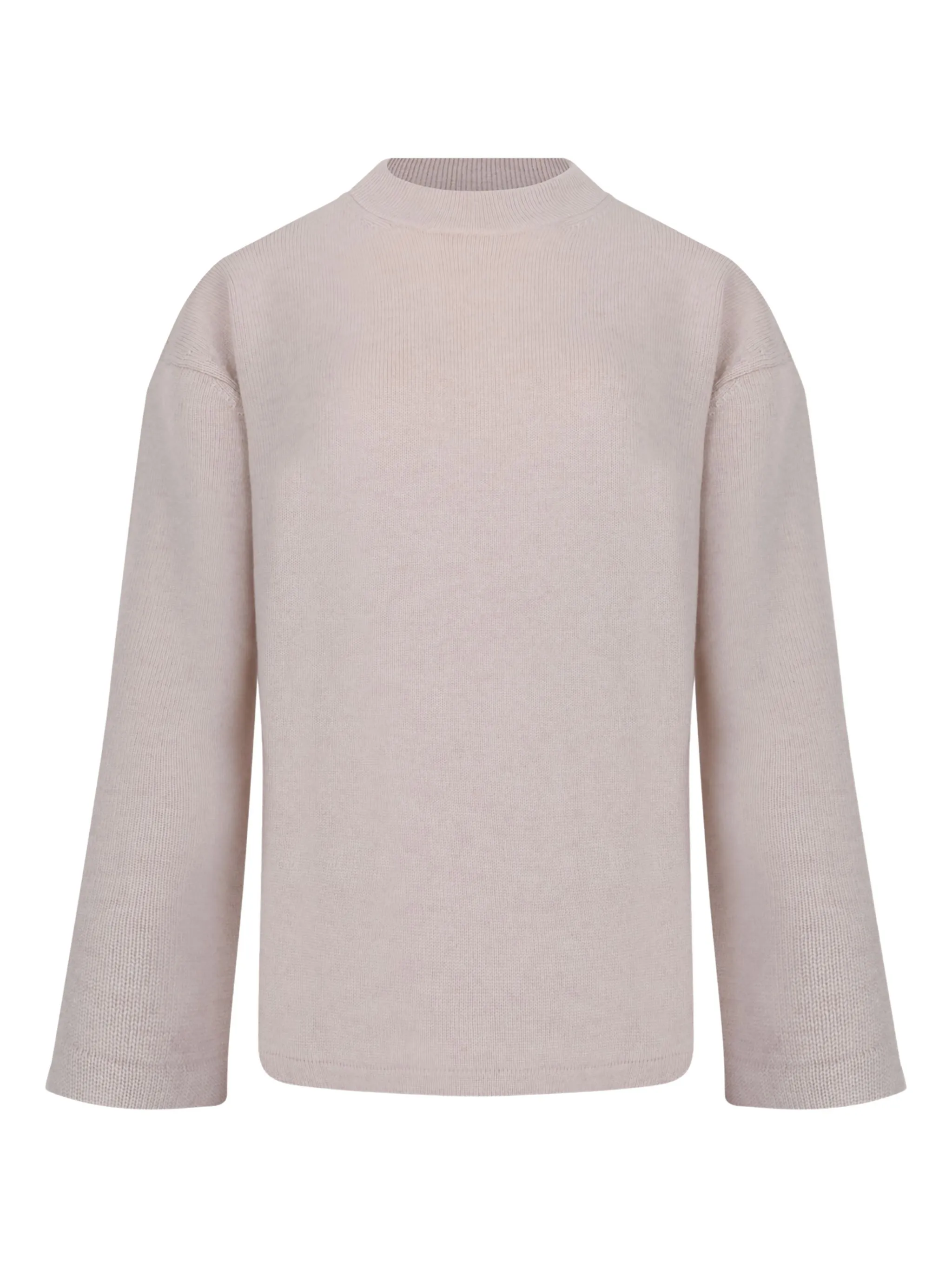 

Свитер в рубчик с высоким воротником Max Mara, бежевый