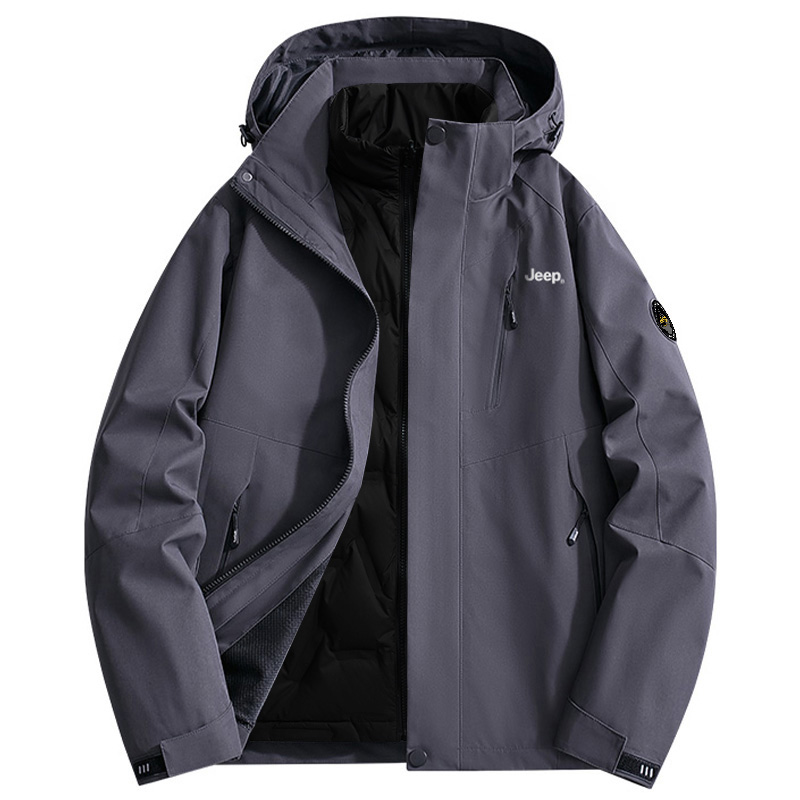 

Jeep Куртка из коллекции Leisure Unisex, Black [90 Fill Power White Duck Down Liner+Hard Shell Windbreaker Jacket Two-Piece Set]