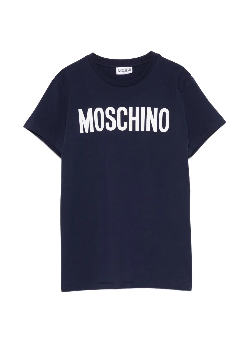 

Футболка с принтом логотипа Moschino Kids, синий