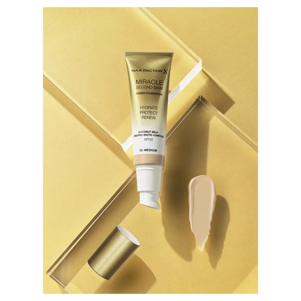 Тональная основа «Miracle Second Skin» с SPF 20 от Max Factor Max Factor, Golden Tan — фото 2