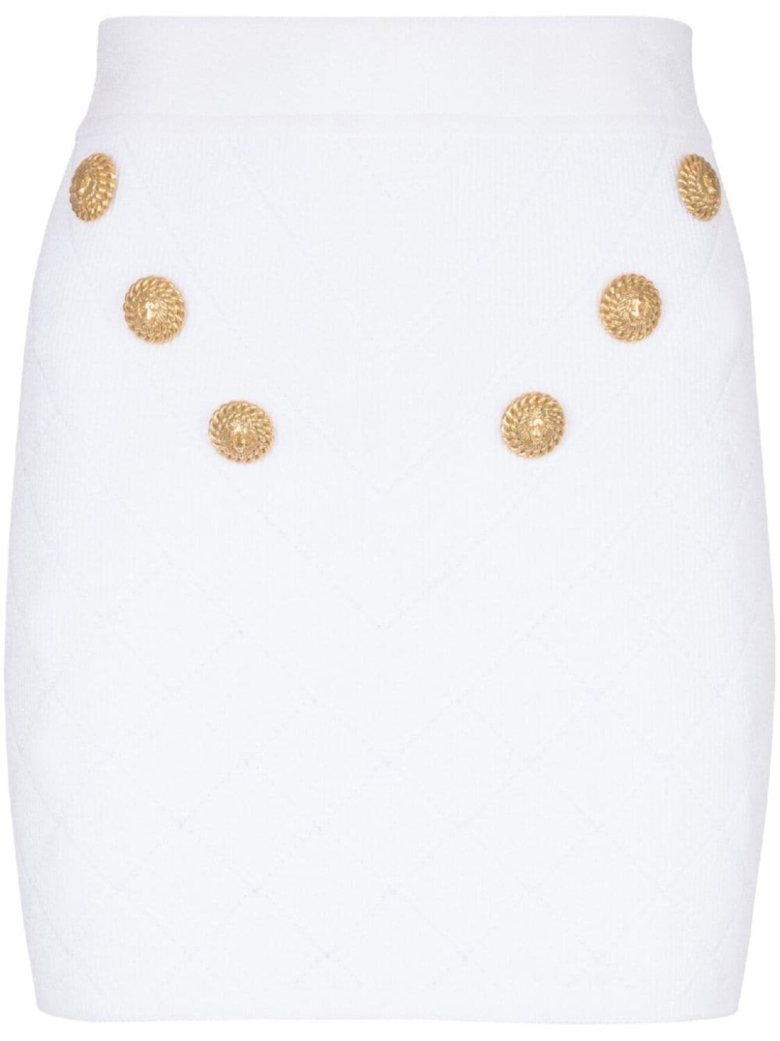 

Balmain мини-юбка 6-Button тонкой вязки, белый