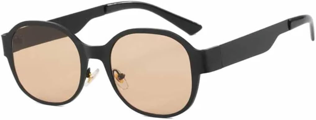 

Солнцезащитные очки с защитой UV400 | Металлический панк, маленькие овальные | для женщин и мужчин, для занятий спортом на открытом воздухе и вождения DSVIGF, Black Tea