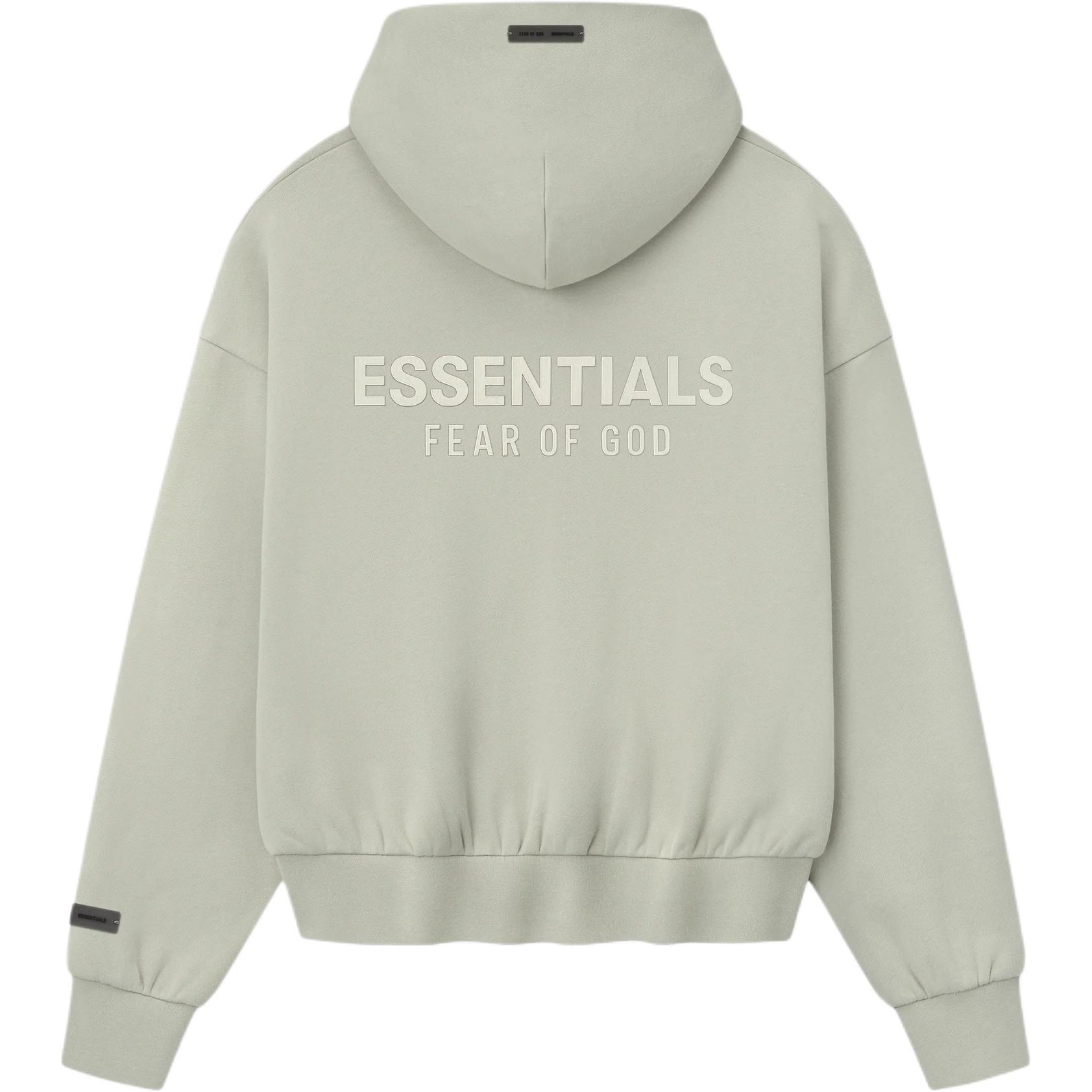 Толстовка на молнии Fear Of God Essentials, abbey stone/stone бежевый серый — фото 2