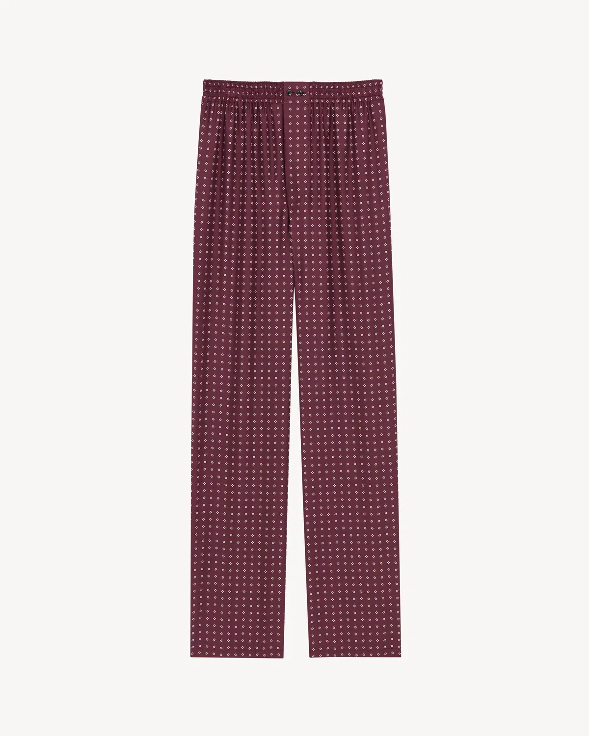 Брюки из алмазного шелка SAINT LAURENT, бордовый