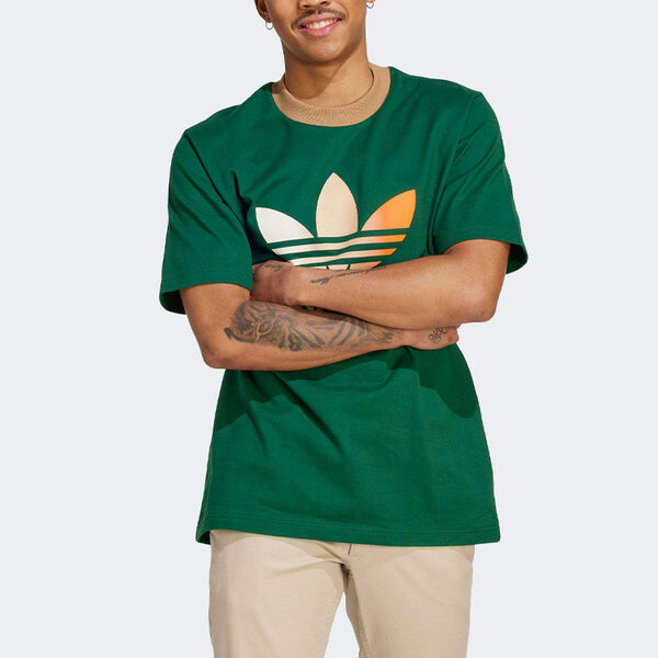 Футболка оригиналы adicolor 70s premium t shirt трилистник Adidas, зеленый — фото 2