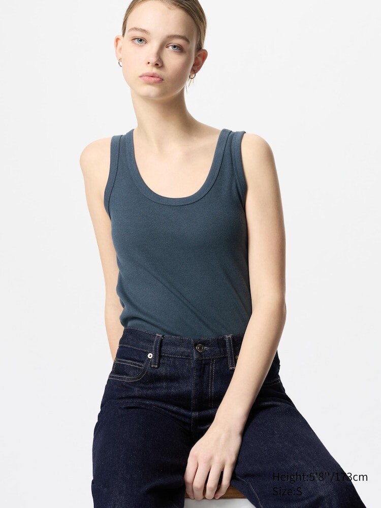 

Майка женская Uniqlo, цвет 67 синий