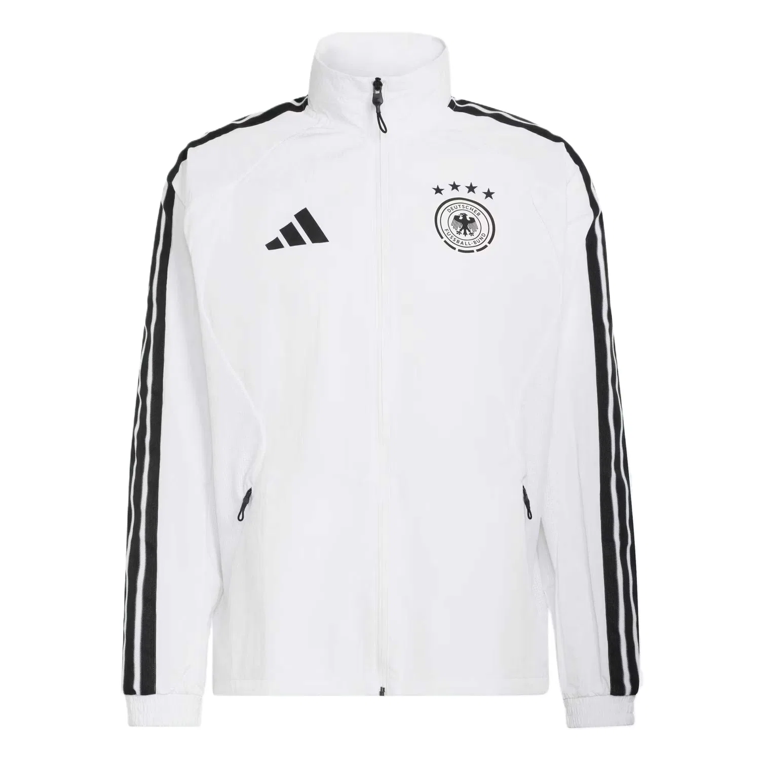 Куртка Adidas белая мужская с воротником-стойкой