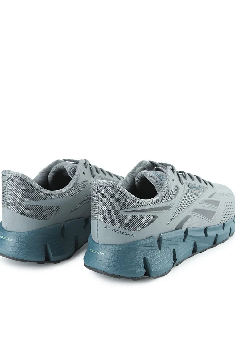 Кроссовки мужские спортивные, модель Zig Dynamica 6, Reebok, желтый/бирюзовый — фото 3