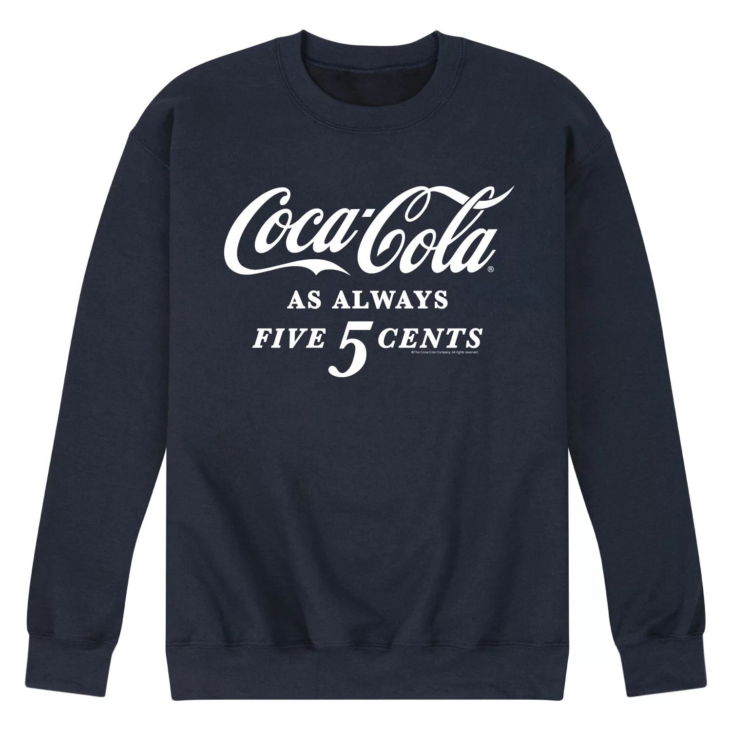 

Мужской флисовый свитшот с рисунком Coca-Cola Five Cents Licensed Character