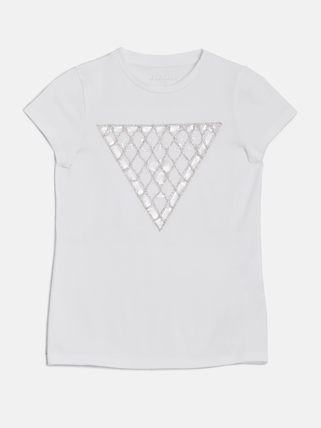 

Футболка с логотипом и цепочкой со стразами (7–14) Guess Factory, цвет Pure White