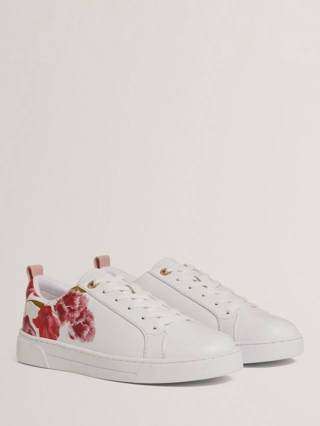 Prinell кожаные кроссовки с цветочным принтом Ted Baker, White/Multi — фото 4