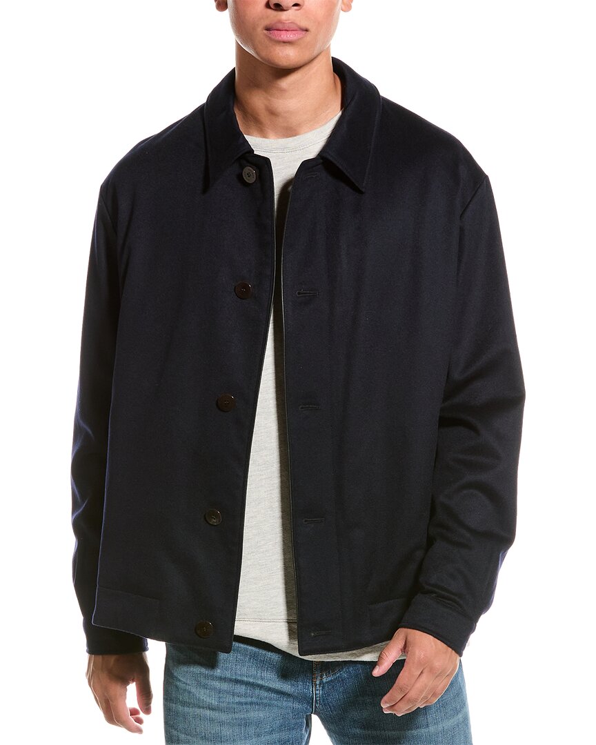 

Куртка Bogner Marco из кашемира с кожаной отделкой, синий