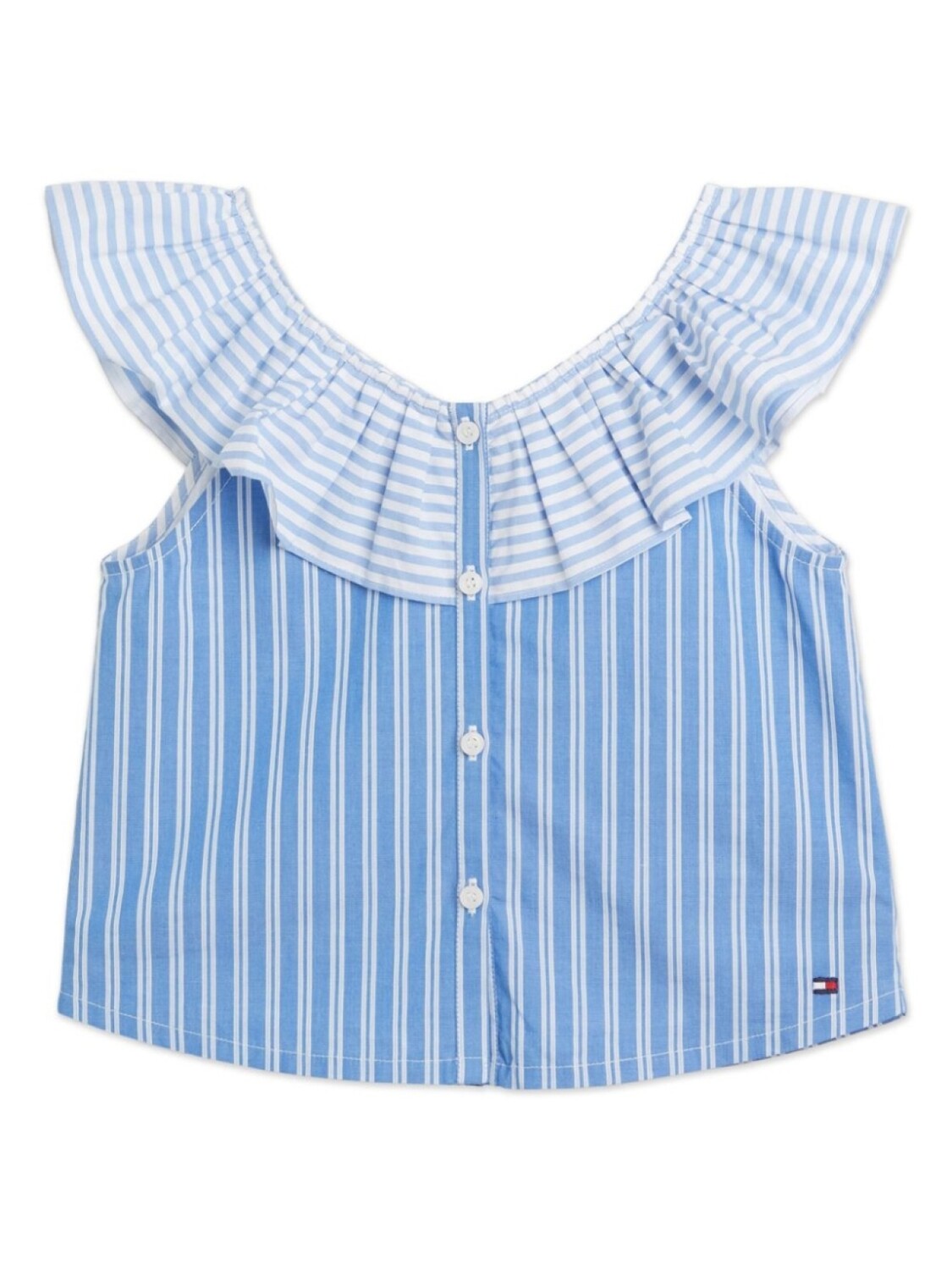 

Укороченный топ в полоску Tommy Hilfiger Junior, синий