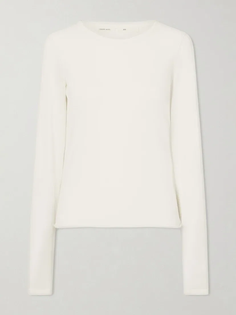 Футболка из смешанного трикотажа TENCEL COLLEEN ALLEN, белый