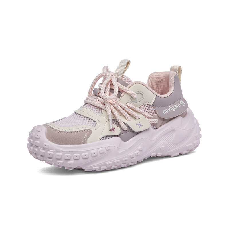 Кроссовки NAVIGARE Kids Lifestyle Shoes Kids Low-top Beige, розовый — фото 2