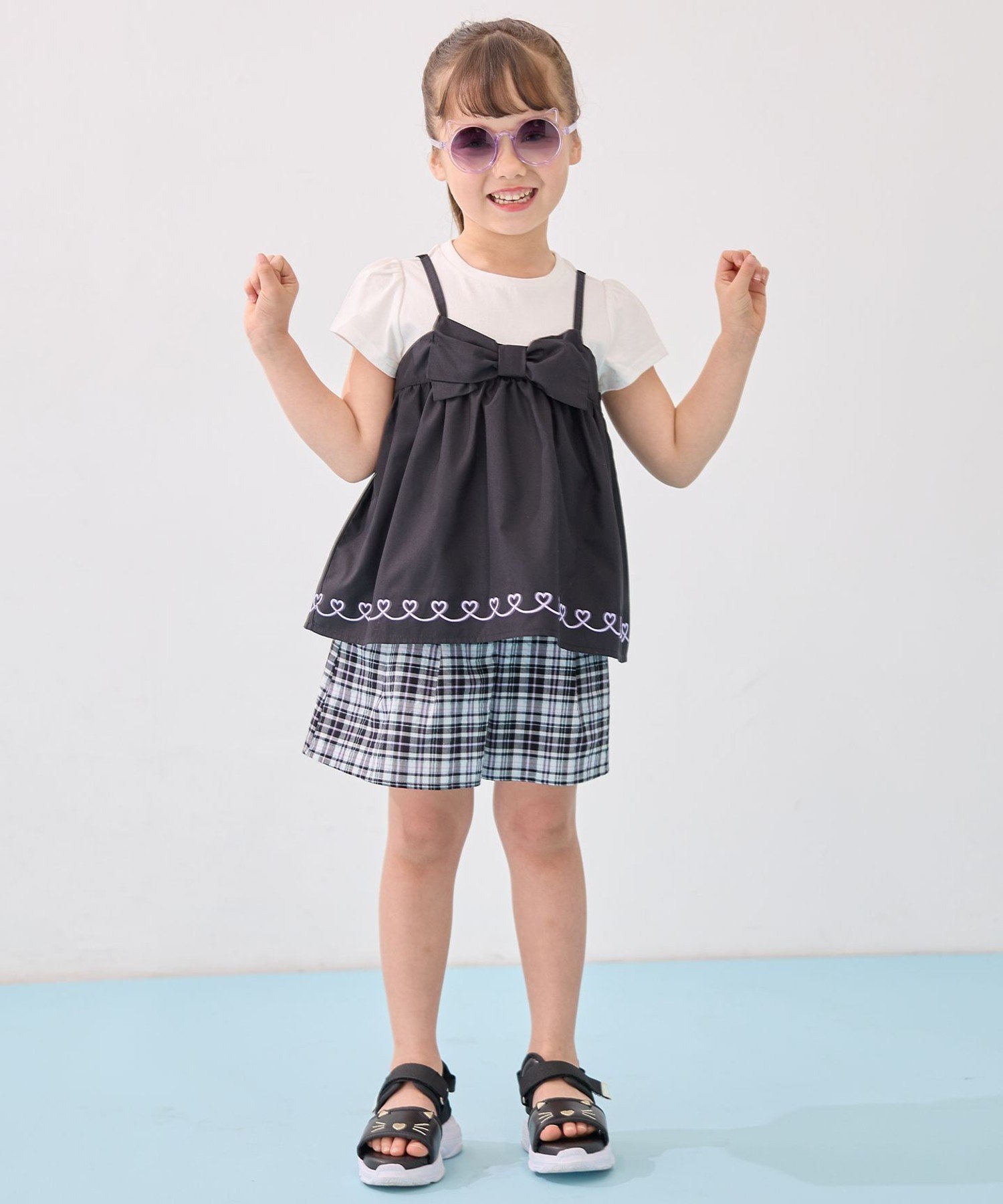 Футболка с изображением камизоля и стыковки ANY KIDS, Black [005] — фото 4