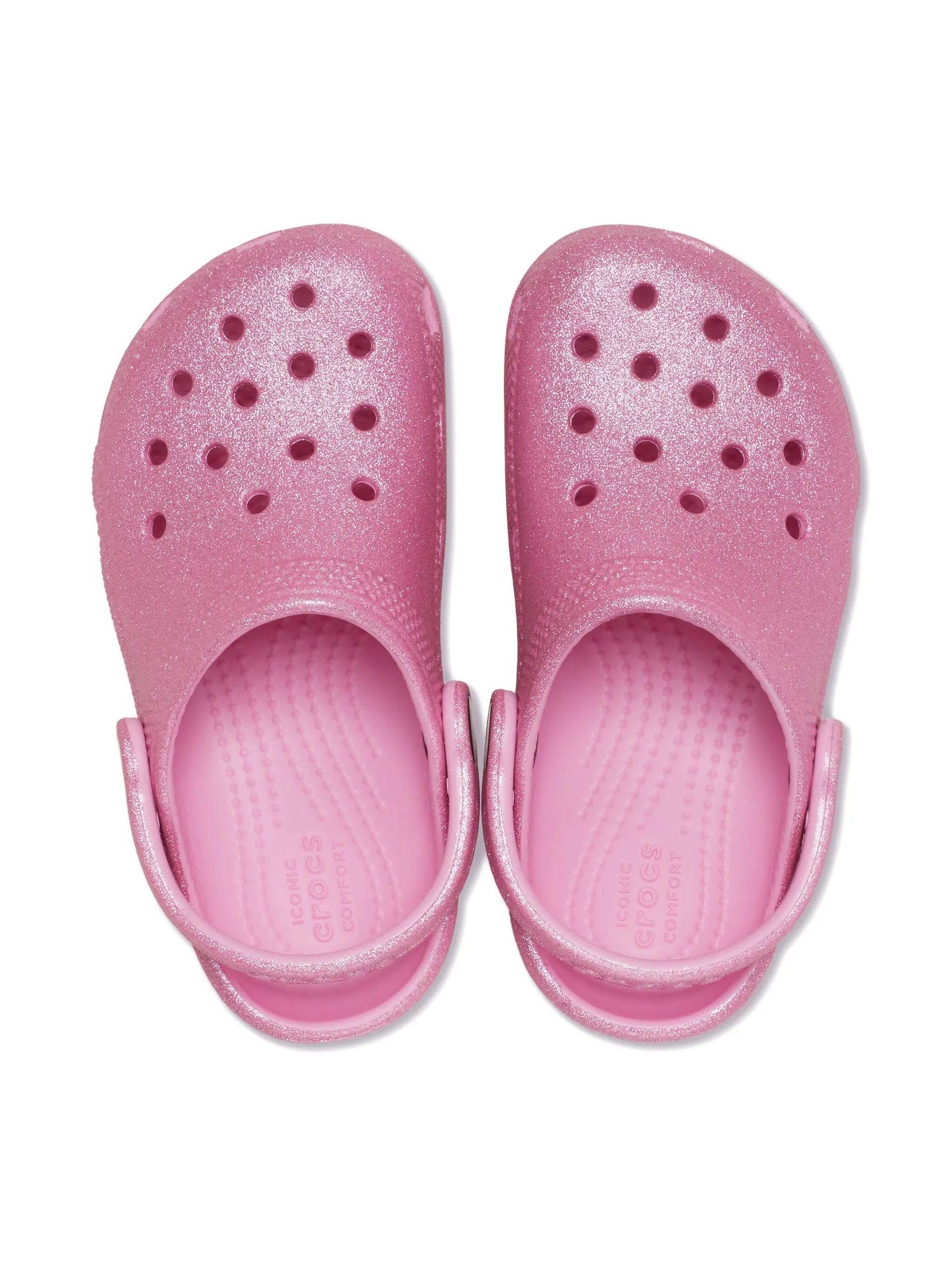 Сандалии с блестками Crocs Kids, розовый — фото 3